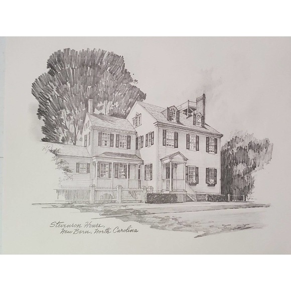 New Bern, NC four prints- Tyron Palace, Jones, Stevenson, & Stanley Houses ML - Picture 3 of 7